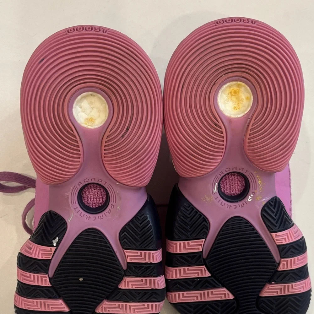 Vibrant Lilac and Black Sneakers with Orange Accents Trae 2 Basketball Sneakers